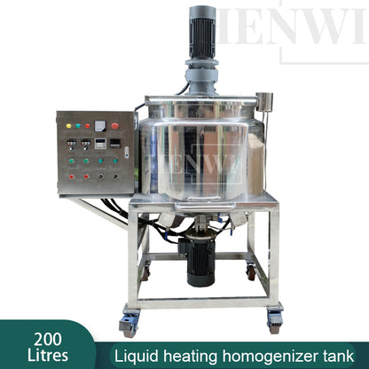 Henwi HWHM-M-200L Mobile Model Half-Opened Foldable Cover Homogenizing Heating Mixer Tank Machine