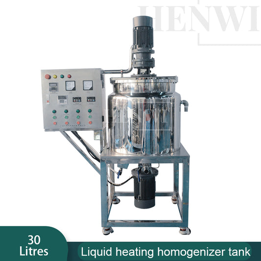 Henwi HWHM-M-30L Mobile Model Half-Opened Foldable Cover Homogenizing Heating Mixer Tank Machine