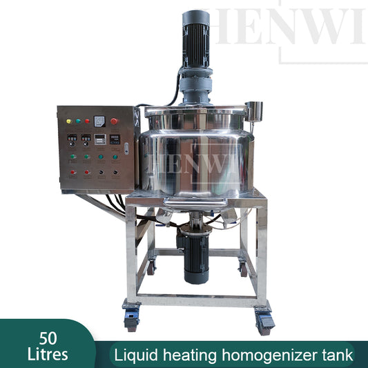 Henwi HWHM-M-50L Mobile Model Half-Opened Foldable Cover Homogenizing Heating Mixer Tank Machine