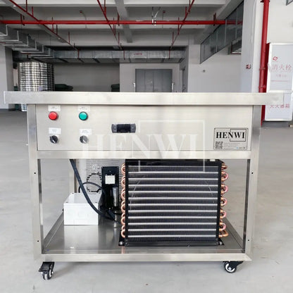 Henwi HWKH-Chilling Platform Table Lipstick Lippie Freezing Machine Lip Care Balm Chiller Desk Lip Cream Cooling Chilling Equipment for Cosmetics Lip Oil