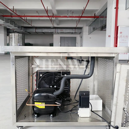 Henwi HWKH-Chilling Platform Table Lipstick Lippie Freezing Machine Lip Care Balm Chiller Desk Lip Cream Cooling Chilling Equipment for Cosmetics Lip Oil