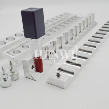 Henwi HWKH-12 Holes Lipstick Aluminum Mold Factory Customized Lipstick Aluminium Moulds Lip Balm Crayon 12 Cavities Tray Mold