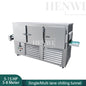 Henwi HWFCL- 1 Nozzle Semi-Auto Liquid Mixing Heating Bottling Filling Machine One Head Bottle Filler With Mixer Heater with Semi Automatic Bottle Cover Cap Capping Labeling Machine Line with Handheld Induction Sealing Device with Cooling Tunnel