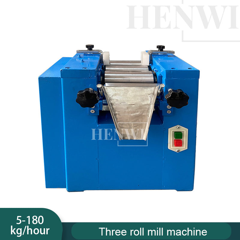 Henwi HWKH-S65 Model Three Roll Mill Lipstick Raw Material Lipgloss Powder Grinding Crushing Machine Eye Shadow Makeup Powder Pulverizer