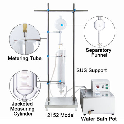 Henwi HWLD-Lab 2152 Ross-Miles Powder Detergent Liquid Detergent Soap Foaming Test Apparatus Surface Active Agent Analyzer