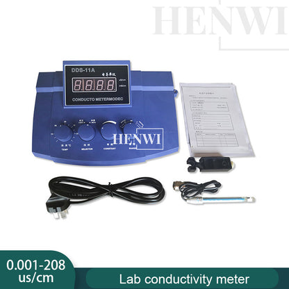 Henwi HWLD-Lab Conductivity Meter Lab Equipment High Precision Electrical Portable Digital Display Conductometer Conductivity Instrument