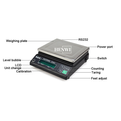 Henwi HWLD-Lab Desktop Weigher Precision Platform Scale Weighing Medicinal Materials and Jewelry Parts Electronic Scale