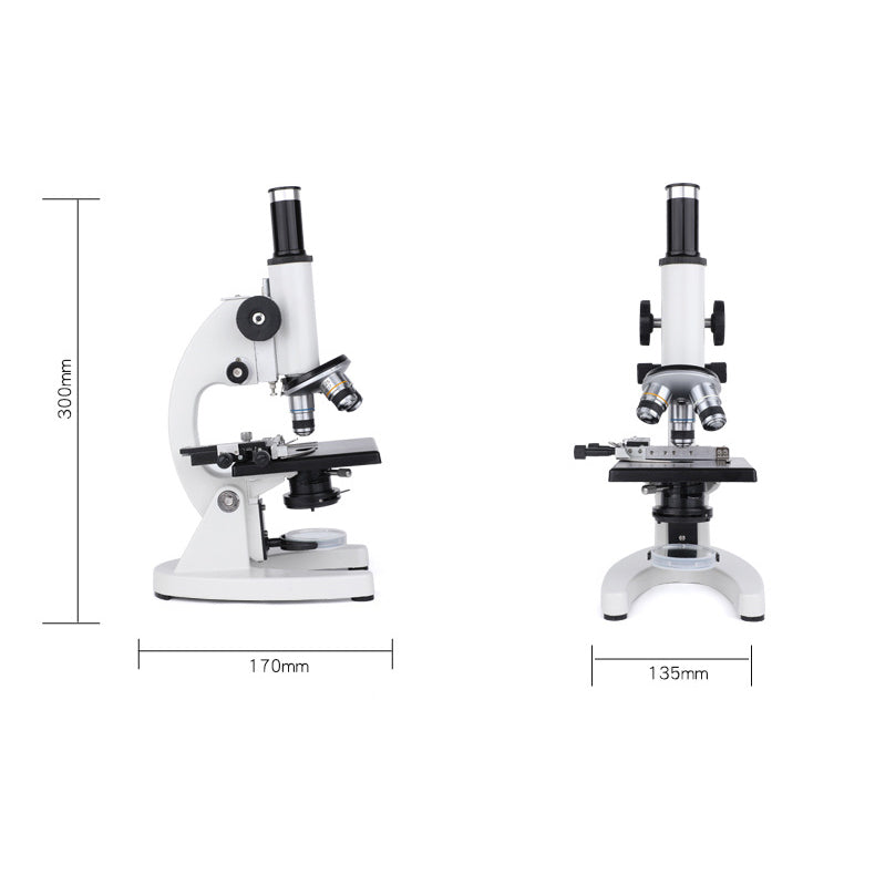 Henwi HWLD-Lab Microscope Student Laboratory Microscope Biological Microscope for Kids 50X-1500X Students Monocular Compound Education