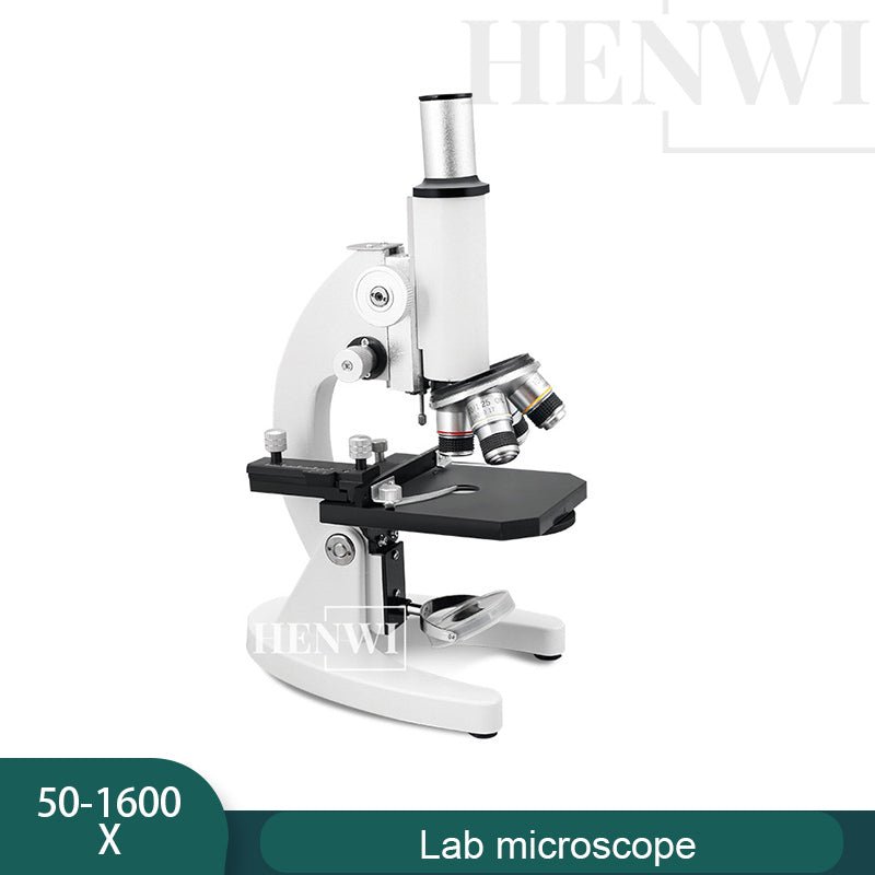 Henwi HWLD-Lab Microscope Student Laboratory Microscope Biological Microscope for Kids 50X-1500X Students Monocular Compound Education