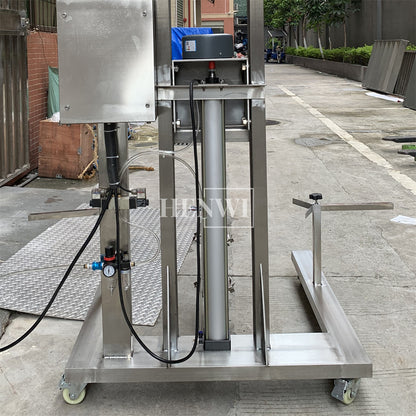 Henwi HWLD-30-300KG Lifting Homogenizer Drum Mixer Mobile Cosmetics Paint Syrup Electric Homogenizing Mixing Emulsifier Machine