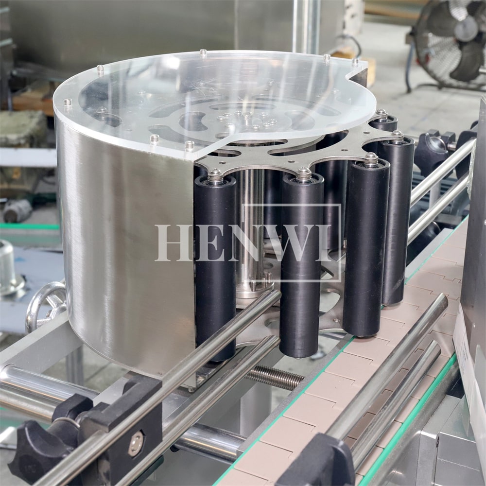 Henwi HWLM-HR Automatic High Speed Round Bottle Jar Labeller Machine Self-Adhesive Sticker Labeling Machine