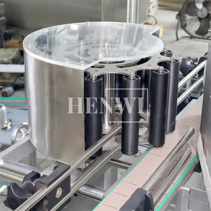 Henwi HWLM-HR Automatic High Speed Round Bottle Jar Labeller Machine Self-Adhesive Sticker Labeling Machine