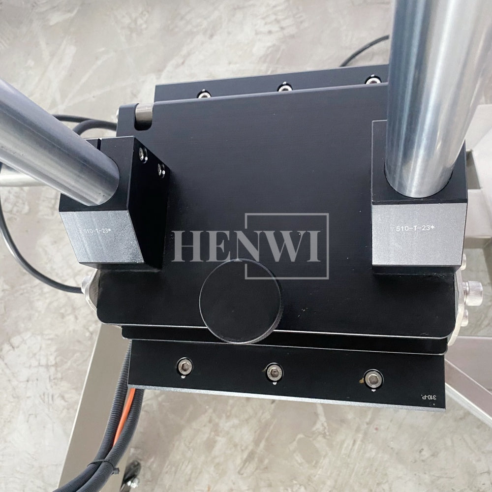Henwi HWLM-MTF Automatic Mobile Bottle Jar Flat Top / Box Case Sides Labeller Machine Self-Adhesive Sticker Labeling Machine