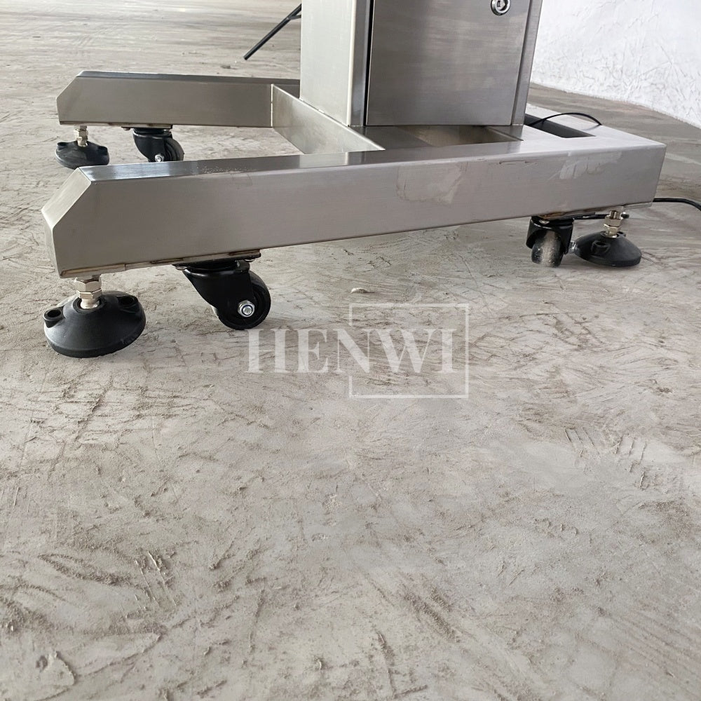 Henwi HWLM-MTF Automatic Mobile Bottle Jar Flat Top / Box Case Sides Labeller Machine Self-Adhesive Sticker Labeling Machine