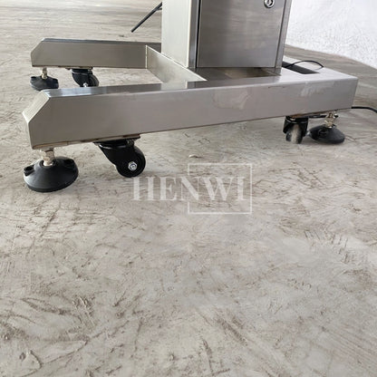 Henwi HWLM-MTF Automatic Mobile Bottle Jar Flat Top / Box Case Sides Labeller Machine Self-Adhesive Sticker Labeling Machine