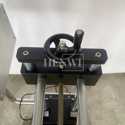 Henwi HWLM-MTF Automatic Mobile Bottle Jar Flat Top / Box Case Sides Labeller Machine Self-Adhesive Sticker Labeling Machine