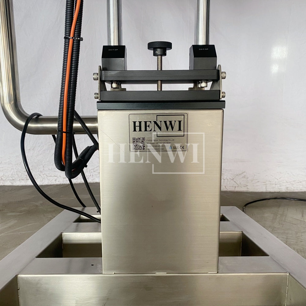 Henwi HWLM-MTF Automatic Mobile Bottle Jar Flat Top / Box Case Sides Labeller Machine Self-Adhesive Sticker Labeling Machine