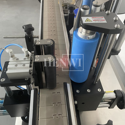 Henwi HWLM-R Automatic Round Bottle Jar Labeller Machine Self-Adhesive Sticker Labeling Machine