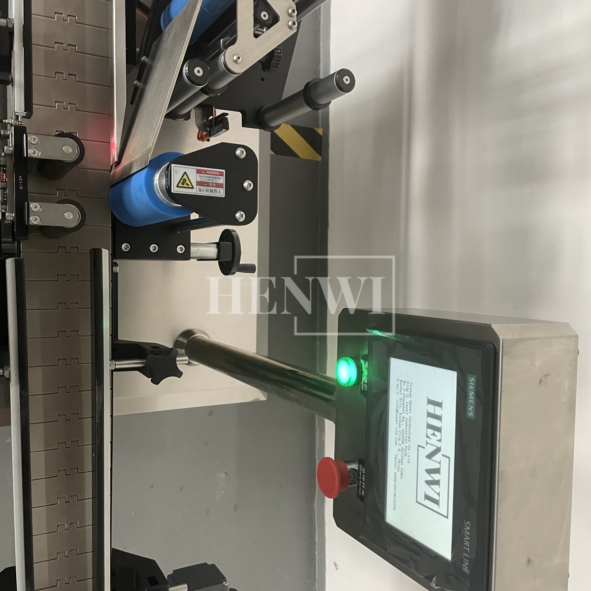 Henwi HWLM-R Automatic Round Bottle Jar Labeller Machine Self-Adhesive Sticker Labeling Machine