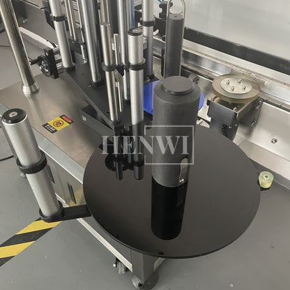 Henwi HWLM-R Automatic Round Bottle Jar Labeller Machine Self-Adhesive Sticker Labeling Machine