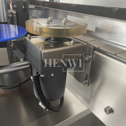 Henwi HWLM-R Automatic Round Bottle Jar Labeller Machine Self-Adhesive Sticker Labeling Machine