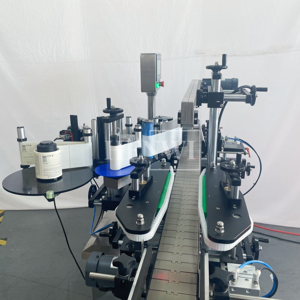 Henwi HWLM-RS 1 Side Automatic Round Bottle & Square Bottle One Side Labeller Machine Self-Adhesive Sticker Labeling Machine