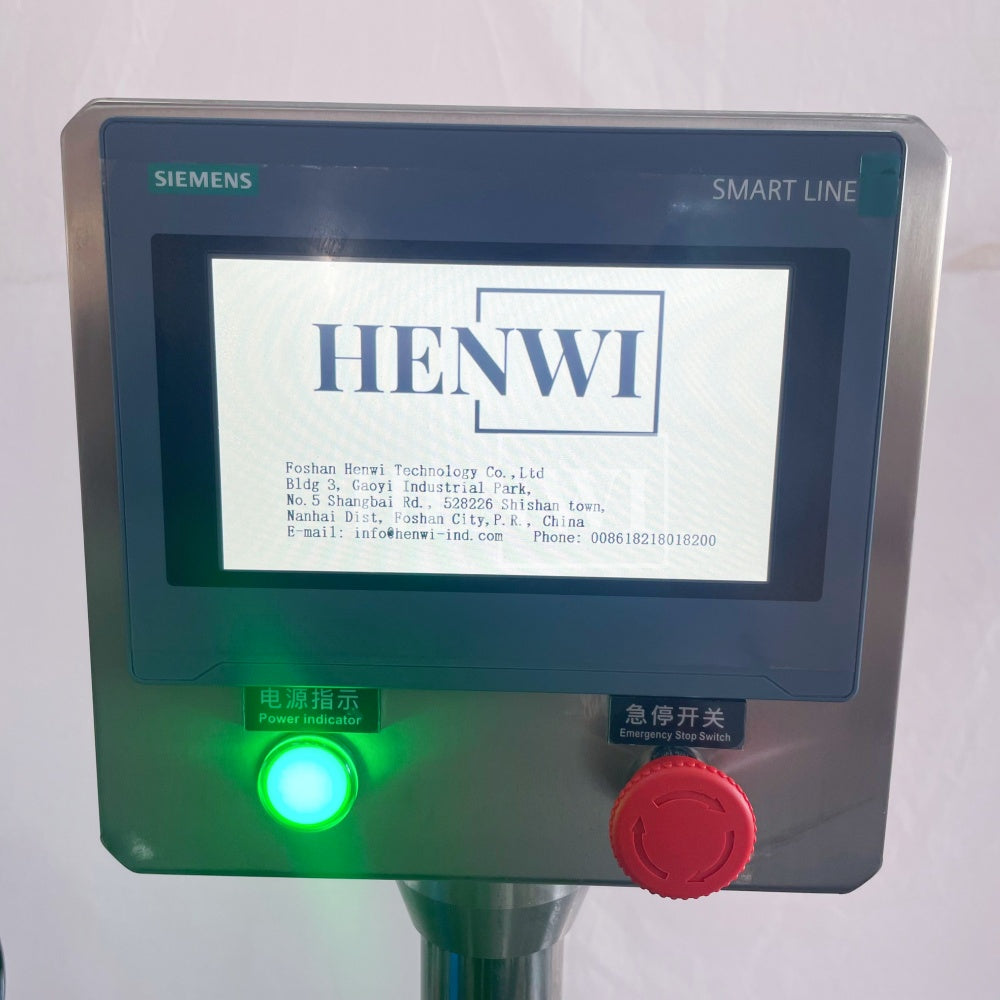 Henwi HWLM-RS 1 Side Automatic Round Bottle & Square Bottle One Side Labeller Machine Self-Adhesive Sticker Labeling Machine
