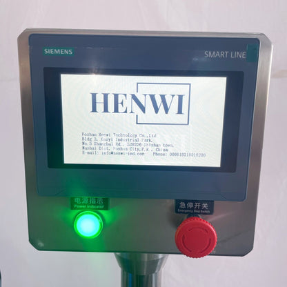 Henwi HWLM-RS 1 Side Automatic Round Bottle & Square Bottle One Side Labeller Machine Self-Adhesive Sticker Labeling Machine
