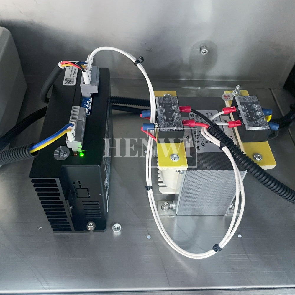 Henwi HWLM-RS 1 Side Automatic Round Bottle & Square Bottle One Side Labeller Machine Self-Adhesive Sticker Labeling Machine