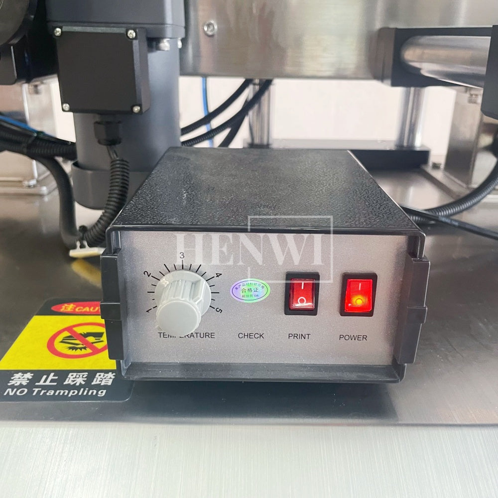 Henwi HWLM-RS 1 Side Automatic Round Bottle & Square Bottle One Side Labeller Machine Self-Adhesive Sticker Labeling Machine