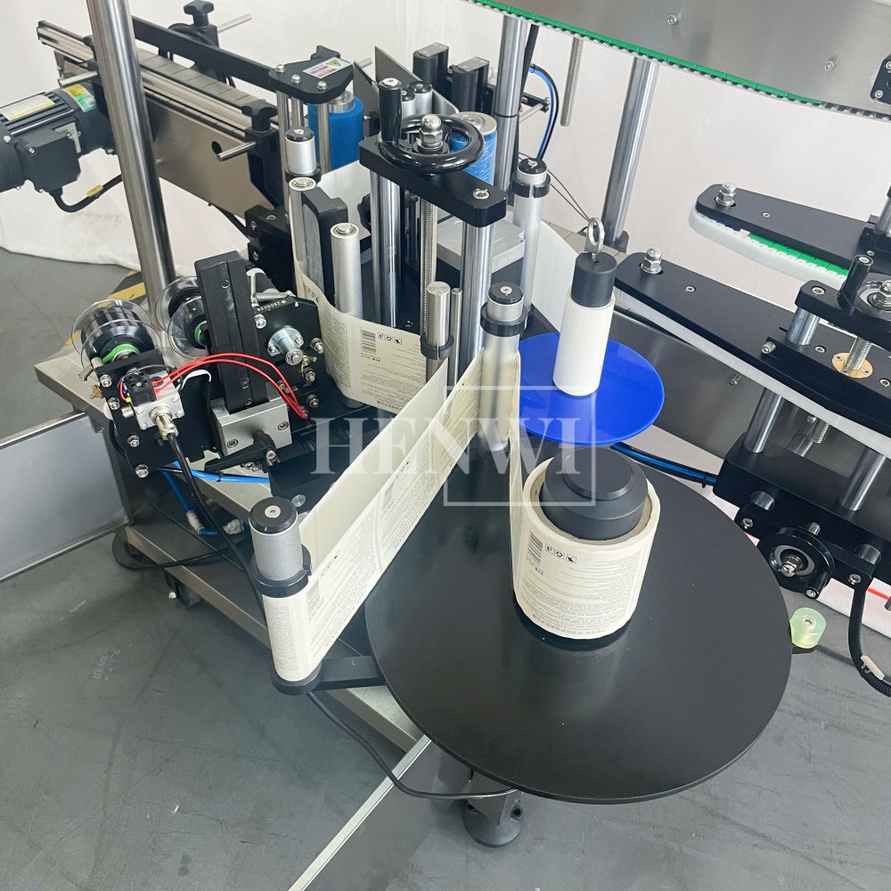 Henwi HWLM-RS 1 Side Automatic Round Bottle & Square Bottle One Side Labeller Machine Self-Adhesive Sticker Labeling Machine