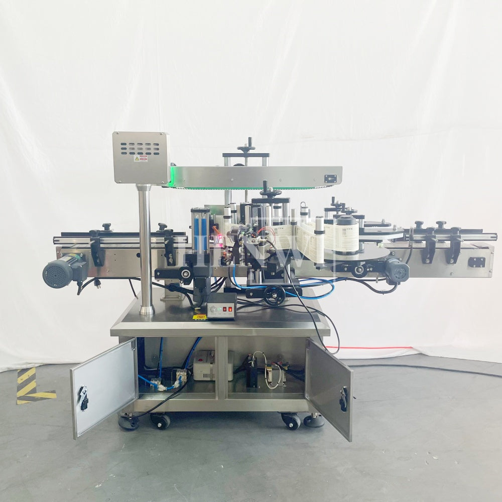 Henwi HWLM-RS 1 Side Automatic Round Bottle & Square Bottle One Side Labeller Machine Self-Adhesive Sticker Labeling Machine