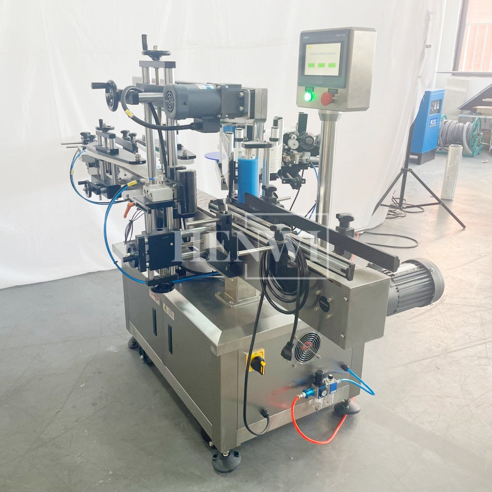 Henwi HWLM-RS 1 Side Automatic Round Bottle & Square Bottle One Side Labeller Machine Self-Adhesive Sticker Labeling Machine
