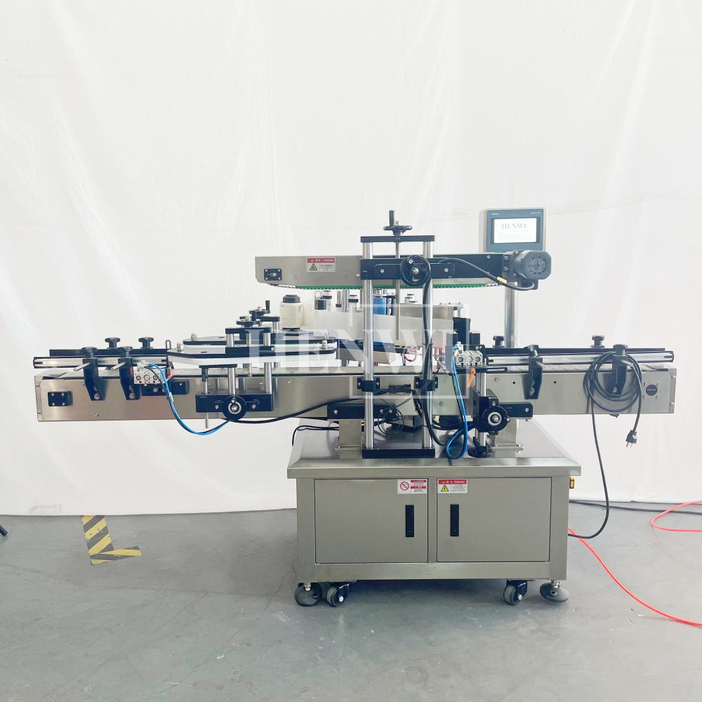 Henwi HWLM-RS 1 Side Automatic Round Bottle & Square Bottle One Side Labeller Machine Self-Adhesive Sticker Labeling Machine