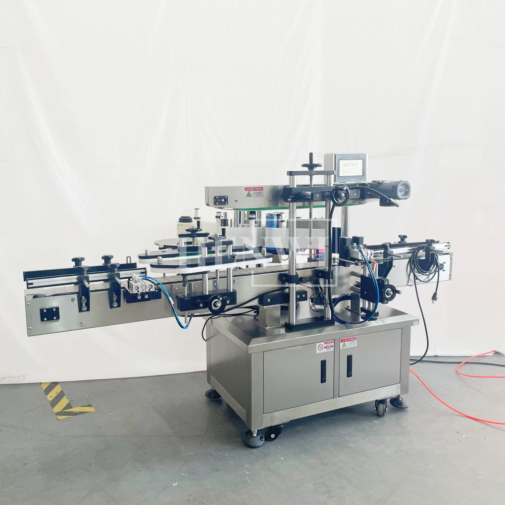 Henwi HWLM-RS 1 Side Automatic Round Bottle & Square Bottle One Side Labeller Machine Self-Adhesive Sticker Labeling Machine