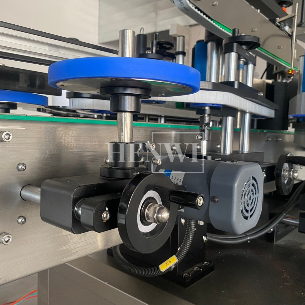 Henwi HWLM-RS Automatic Round Bottle & Square Bottle Double Side Labeller Machine Self-Adhesive Sticker Labeling Machine