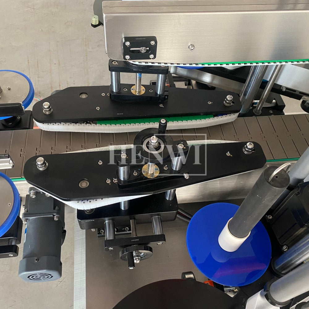 Henwi HWLM-RS Automatic Round Bottle & Square Bottle Double Side Labeller Machine Self-Adhesive Sticker Labeling Machine