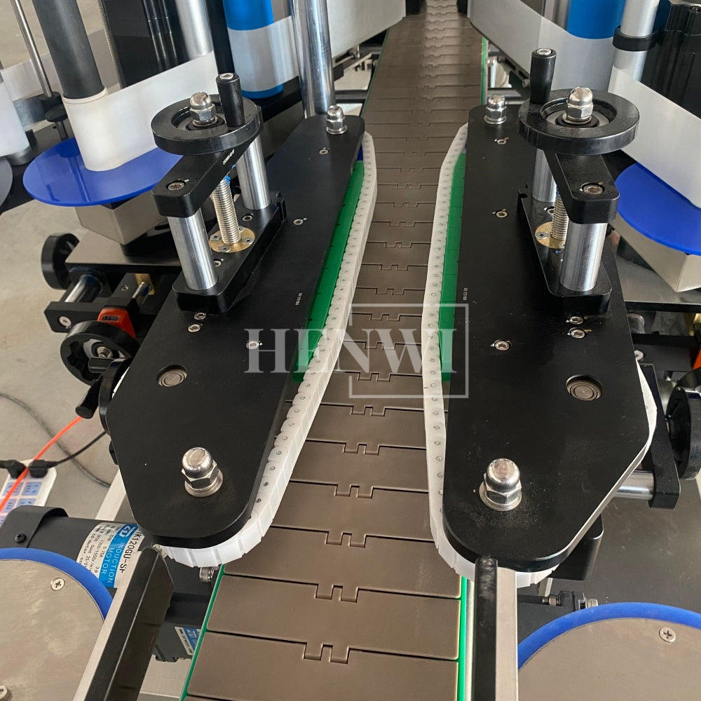 Henwi HWLM-RS Automatic Round Bottle & Square Bottle Double Side Labeller Machine Self-Adhesive Sticker Labeling Machine