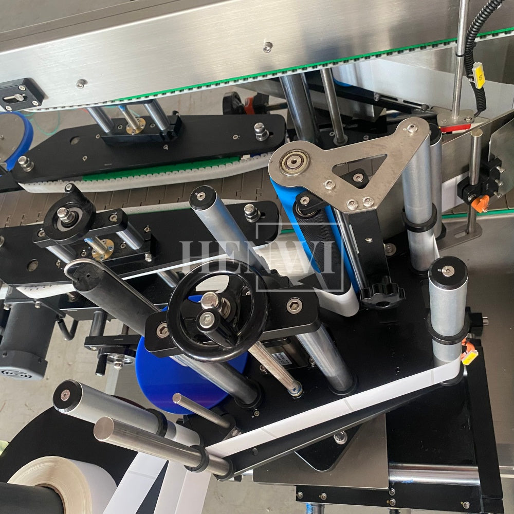Henwi HWLM-RS Automatic Round Bottle & Square Bottle Double Side Labeller Machine Self-Adhesive Sticker Labeling Machine