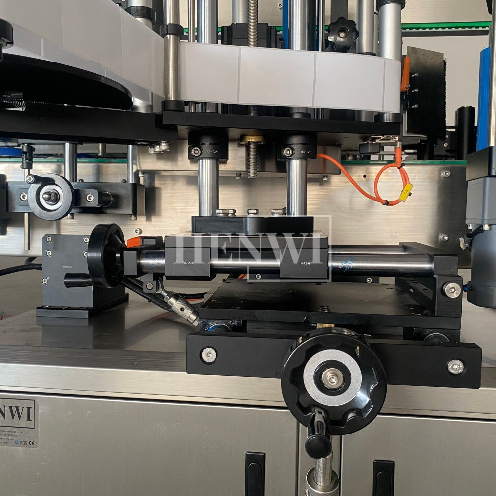 Henwi HWLM-RS Automatic Round Bottle & Square Bottle Double Side Labeller Machine Self-Adhesive Sticker Labeling Machine