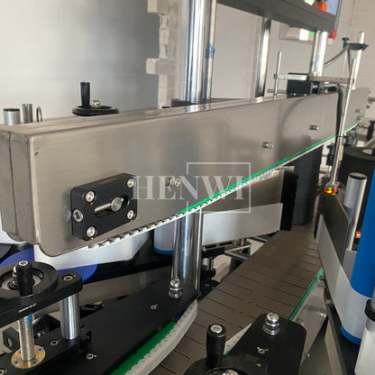 Henwi HWLM-RS Automatic Round Bottle & Square Bottle Double Side Labeller Machine Self-Adhesive Sticker Labeling Machine