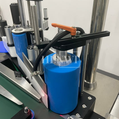 Henwi HWLM-RSTB Automatic Round Bottle & Square Bottle Top & Bottom Double Side Labeller Machine Self-Adhesive Sticker Labeling Machine
