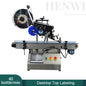 Henwi HWLM-S-TF Manual Bottle Jar Top Flat / Box Case Flank Side Labeller Machine Self-Adhesive Sticker Labeling Machine