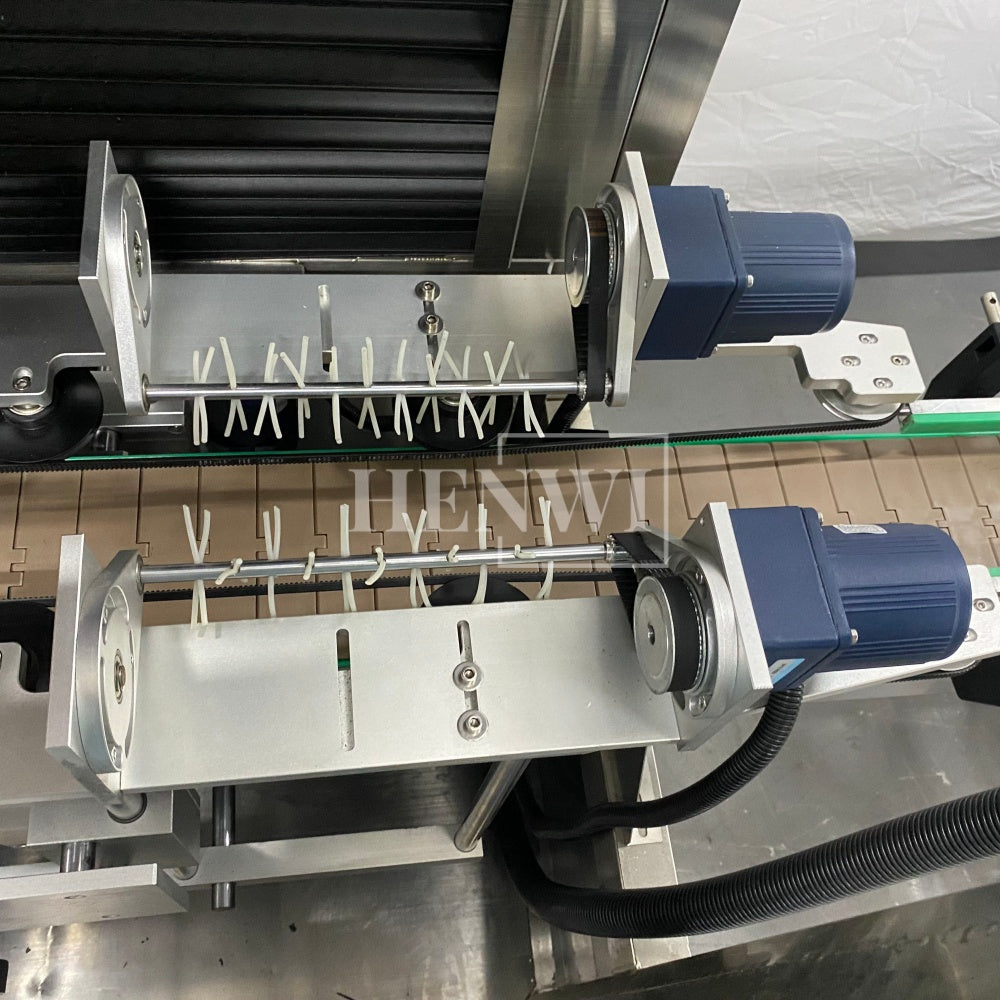 Henwi HWLM-Bottle Sleeve Dropping Wrapping Shrinking Machine Plastic Glass Beer Bottle Jar Pop Can Tin Sleeve Labeling Steam Shrinking Machine