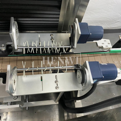 Henwi HWLM-Bottle Sleeve Dropping Wrapping Shrinking Machine Plastic Glass Beer Bottle Jar Pop Can Tin Sleeve Labeling Steam Shrinking Machine
