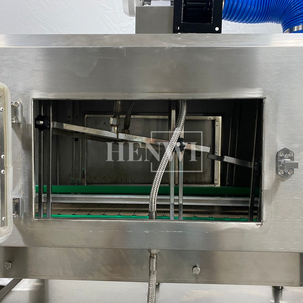 Henwi HWLM-Bottle Sleeve Dropping Wrapping Shrinking Machine Plastic Glass Beer Bottle Jar Pop Can Tin Sleeve Labeling Steam Shrinking Machine