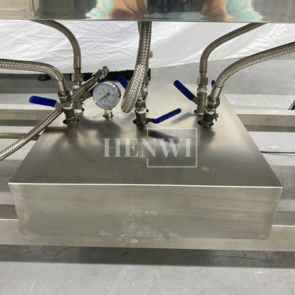 Henwi HWLM-Bottle Sleeve Dropping Wrapping Shrinking Machine Plastic Glass Beer Bottle Jar Pop Can Tin Sleeve Labeling Steam Shrinking Machine