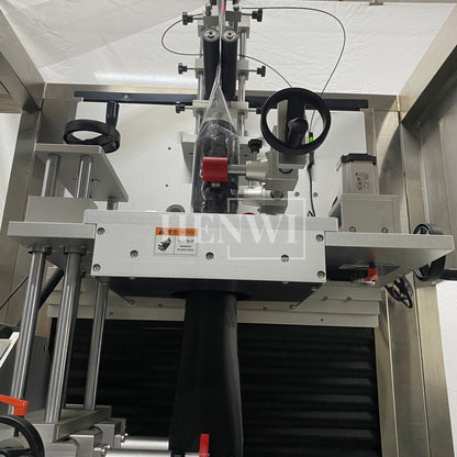 Henwi HWLM-Bottle Sleeve Dropping Wrapping Shrinking Machine Plastic Glass Beer Bottle Jar Pop Can Tin Sleeve Labeling Steam Shrinking Machine