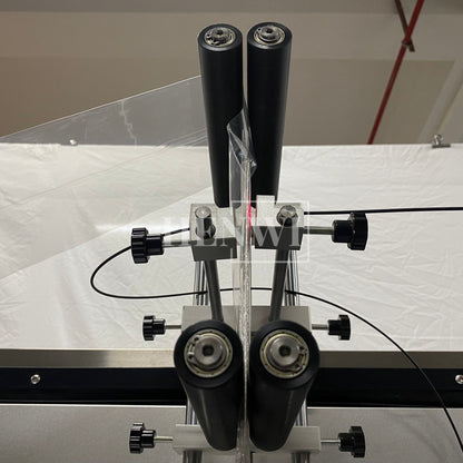 Henwi HWLM-Bottle Sleeve Dropping Wrapping Shrinking Machine Plastic Glass Beer Bottle Jar Pop Can Tin Sleeve Labeling Steam Shrinking Machine