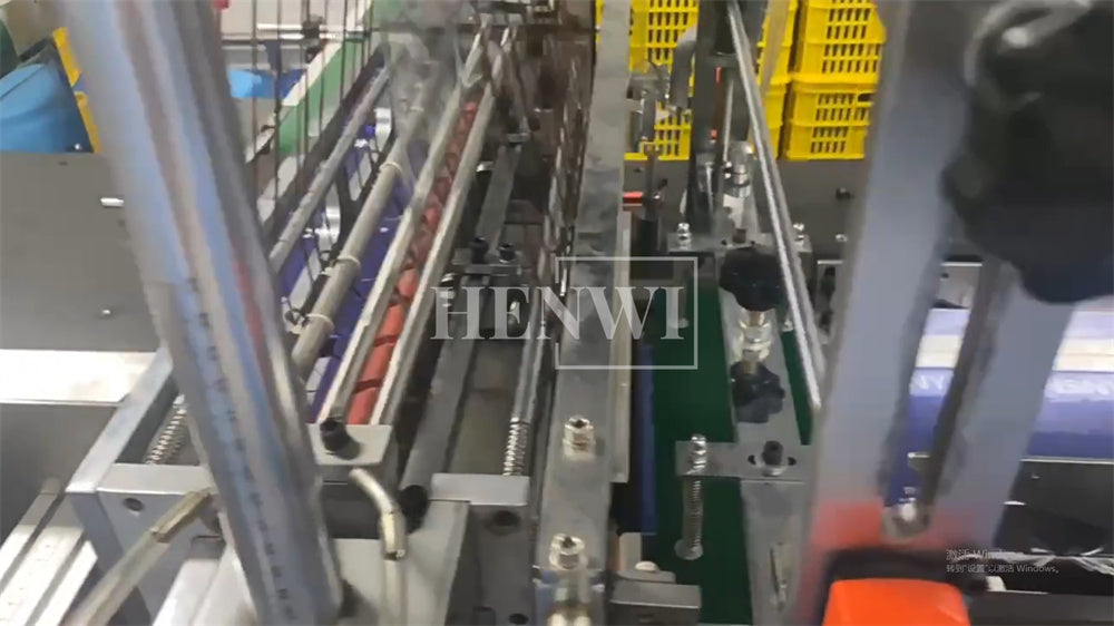 Henwi HWMB-Full Automatic 3D Cellophane Film Wrapping Machine Cosmetics Snack Box Transparent BOPP Film Overwrapping Packing Machine